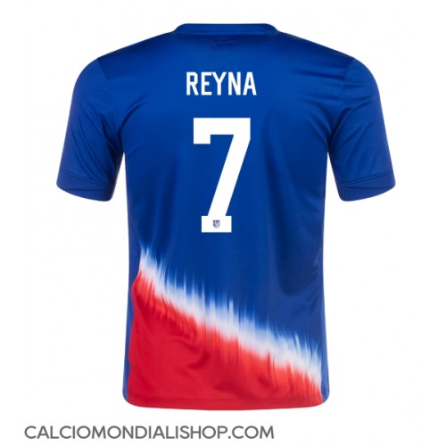 Maglie da calcio Stati Uniti Giovanni Reyna #7 Seconda Maglia Copa America 2024 Manica Corta